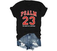 Psaume 23 Chemise « The Lord is My Shepherd » T-shirt chrétien pour homme et femme, Noir , XXL