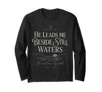 Psaume 23 He Leads Me Beside Still Waters Écriture Manche Longue