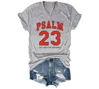 Psaume 23 Shirt The Lord is My Shepherd T-shirt unisexe, Gris-VT-1, S