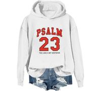 Psaume 23 Sweat à capuche « The Lord Is My Shepherd » pour femme et homme, blanc, XL