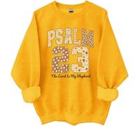 Psaume 23 Sweatshirt The Lord Is My Shepherd Shirt Verse Bible Thanksgiving Christian Tops, jaune, S