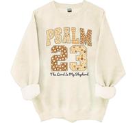 Psaume 23 Sweatshirt The Lord Is My Shepherd Shirt Verse Bible Thanksgiving Christian Tops, Khika., 3XL