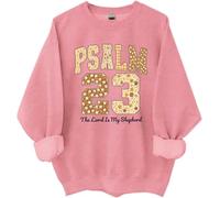 Psaume 23 Sweatshirt The Lord Is My Shepherd Shirt Verse Bible Thanksgiving Christian Tops, rose, M