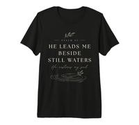 Psaume 23 : Verset biblique chrétien - Foi des eaux mortes T-Shirt Haut de Gamme