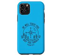 Psaume 32:8 He Will Teach You Compass Outdoors Coque pour iPhone 11 Pro