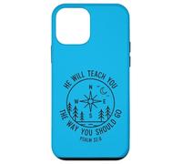 Psaume 32:8 He Will Teach You Compass Outdoors Coque pour iPhone 12 Mini