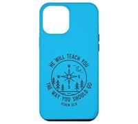 Psaume 32:8 He Will Teach You Compass Outdoors Coque pour iPhone 12 Pro Max