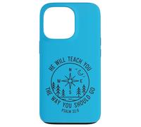 Psaume 32:8 He Will Teach You Compass Outdoors Coque pour iPhone 13 Pro