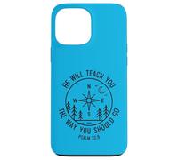Psaume 32:8 He Will Teach You Compass Outdoors Coque pour iPhone 13 Pro Max