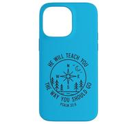 Psaume 32:8 He Will Teach You Compass Outdoors Coque pour iPhone 14 Pro Max