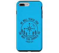 Psaume 32:8 He Will Teach You Compass Outdoors Coque pour iPhone 7 Plus/8 Plus