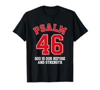 Psaume 46 Dieu est Notre Refuge et Notre Force Verset de la Bible Foi T-Shirt Graphique avec Valeur