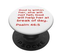 Psaume 46, Force pour Vous Encourager dans Les Moments Difficiles, Christian PopSockets PopGrip Adhésif