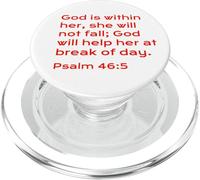 Psaume 46, Force pour Vous Encourager dans Les Moments Difficiles, Christian PopSockets PopGrip pour MagSafe