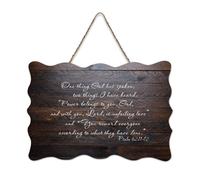Psaume 62:11 12 One Thing God Has Spoken Two Things I Have Heard Power Belongs to You God And with Hanging Printed Wood Signs Rustic Wood Art Signs Poster Office New Home Decor 15,2 x 25,4 cm