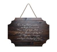 Psaume 62:11 12 One Thing God Has Spoken Two Things I Have Heard Power Belongs to You God And with Hanging Printed Wood Signs Rustic Wood Art Signs Poster Office New Home Decor 15,2 x 25,4 cm