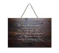 Psaume 62:11 12 One Thing God Has Spoken Two Things I Have Heard Power Belongs to You God And with Hanging Printed Wood Signs Rustic Wood Art Signs Poster Office New Home Decor 15,2 x 25,4 cm