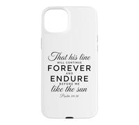 Psaume 89:36 Forever and Endure Descendents Écriture Bible Coque pour iPhone 15 Plus