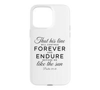 Psaume 89:36 Forever and Endure Descendents Écriture Bible Coque pour iPhone 15 Pro Max