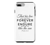 Psaume 89:36 Forever and Endure Descendents Écriture Bible Coque pour iPhone 7 Plus/8 Plus