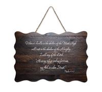 Psaume 91:1 2 Whoever Dwells in The Shelter of The Most High Will Rest in The Shadow of The Almighty Wood Sign 15,2 x 25,4 cm Décoration murale en bois pour porte d'entrée, salon, cuisine