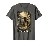 Psaume 91:2 Forteresse Bouclier Foi Art Chrétien T-Shirt