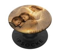 Psaume 91:4-6 Citation spirituelle de la Bible Protection des Anges PopSockets PopGrip Adhésif