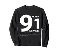 Psaume 91 Sept versets bibliques Inspirants chrétiens Sweatshirt