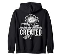 Psaume Fearfully and Wonderfully Created 139 14 Floral Faith Sweat à Capuche