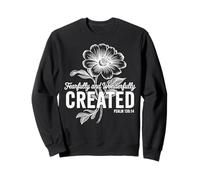 Psaume Fearfully and Wonderfully Created 139 14 Floral Faith Sweatshirt