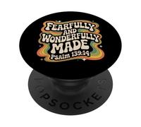 Psaume Fearfully and Wonderfully Made 139 14 Groovy Christian PopSockets PopGrip Adhésif