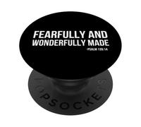 Psaume Fearfully and Wonderfully Made 139 14 Verset chrétien PopSockets PopGrip Adhésif