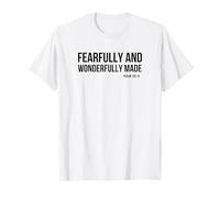 Psaume Fearfully and Wonderfully Made Psaume 139 14 Bible Verset T-Shirt