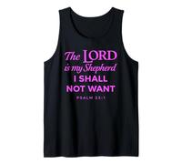 Psaume The Lord is My Shepherd Faith Écriture Bible Verse Débardeur