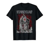 Psaumes 23:4 - Le croisé - Chevalier Templier T-Shirt, Homme, Noir, L