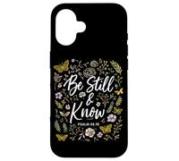 Psaumes 46:10 Be Still and Know Christian Scripture Bible Coque pour iPhone 16