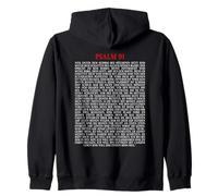 Psaumes 91 Bible Verse Protection Sécurité Bénédiction (Allemand) Sweat à Capuche