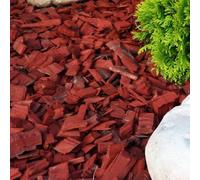 PSB Écorce de bois décorative rouge pour jardin, copeaux de bois pour mariage, décoration de paysage