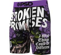 PSD Boxer Homme Broken Promises Violet Noir | Boxer Ceinture Élastique et Microfibre Cadeau Original Taille L