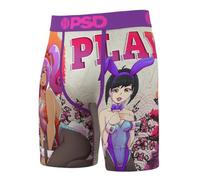 PSD Boxer Homme Imprimé Lapin Violet Rose | Boxer Ceinture Élastique et Microfibre Cadeau Original Taille S