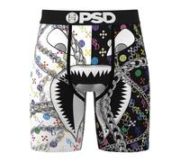 PSD Boxer Homme Imprimé Requin Chaînes | Boxer Ceinture Élastique et Microfibre Cadeau Original Taille S