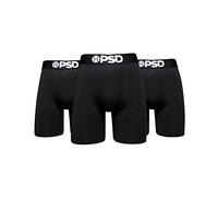 PSD Standard Length Boxer Brief 3-Pack Boxeur ajusté, Noir Lot de 3, M Homme