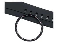 PSDFJAD ZHGUIMING Anneau d'ombre intérieur 32.3mm, Anneau de chapitre de Montre for Mouvement NH35/NH36, Accessoires de Montre OD 32.3mm ID 29.5mm, Lunette de Montre(Scale Red)