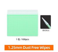 PSDFJAD ZHGUIMING Bâtons de Nettoyage de Fibres optiques, tampons de Fibres optiques for connecteurs LC/SC/FC/St 1.25mm/2.5mm, 100 pièces, Outil de Tige de Nettoyage de Fibres(1.25mm)