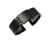 PSDFJAD ZHGUIMING Bracelet de montre en acier inoxydable massif, for DZ7395 DZ7315 DZ7396, chaîne de montre for hommes, grande taille 22mm 24mm 26mm 28mm 30mm(7 black,24mm)