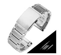PSDFJAD ZHGUIMING Bracelet de montre en acier inoxydable massif, for DZ7395 DZ7315 DZ7396, chaîne de montre for hommes, grande taille 22mm 24mm 26mm 28mm 30mm(3 silver,28mm)