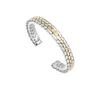 PSDFJAD ZHGUIMING Bracelet de montre for femme de petite taille 6 mm, 8 mm, 10 mm, 12 mm, 14 mm, 16 mm, en acier inoxydable massif(Silver add Gold,8mm)