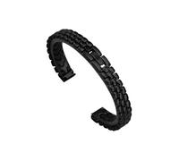 PSDFJAD ZHGUIMING Bracelet de montre for femme de petite taille 6 mm, 8 mm, 10 mm, 12 mm, 14 mm, 16 mm, en acier inoxydable massif(schwarz,10mm)
