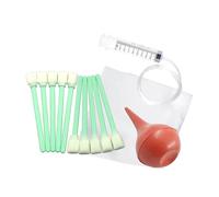 PSDFJAD ZHGUIMING Tête d'impression, Outil de Nettoyage d'imprimante, tampons d'imprimante, bâton d'essuie-Glace for Salle Blanche, Entonnoir, seringue, Lavage de la Boule d'oreille(Black on Yellow)