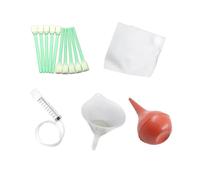 PSDFJAD ZHGUIMING Tête d'impression, Outil de Nettoyage d'imprimante, tampons d'imprimante, bâton d'essuie-Glace for Salle Blanche, Entonnoir, seringue, Lavage de la Boule d'oreille(Black on Green)